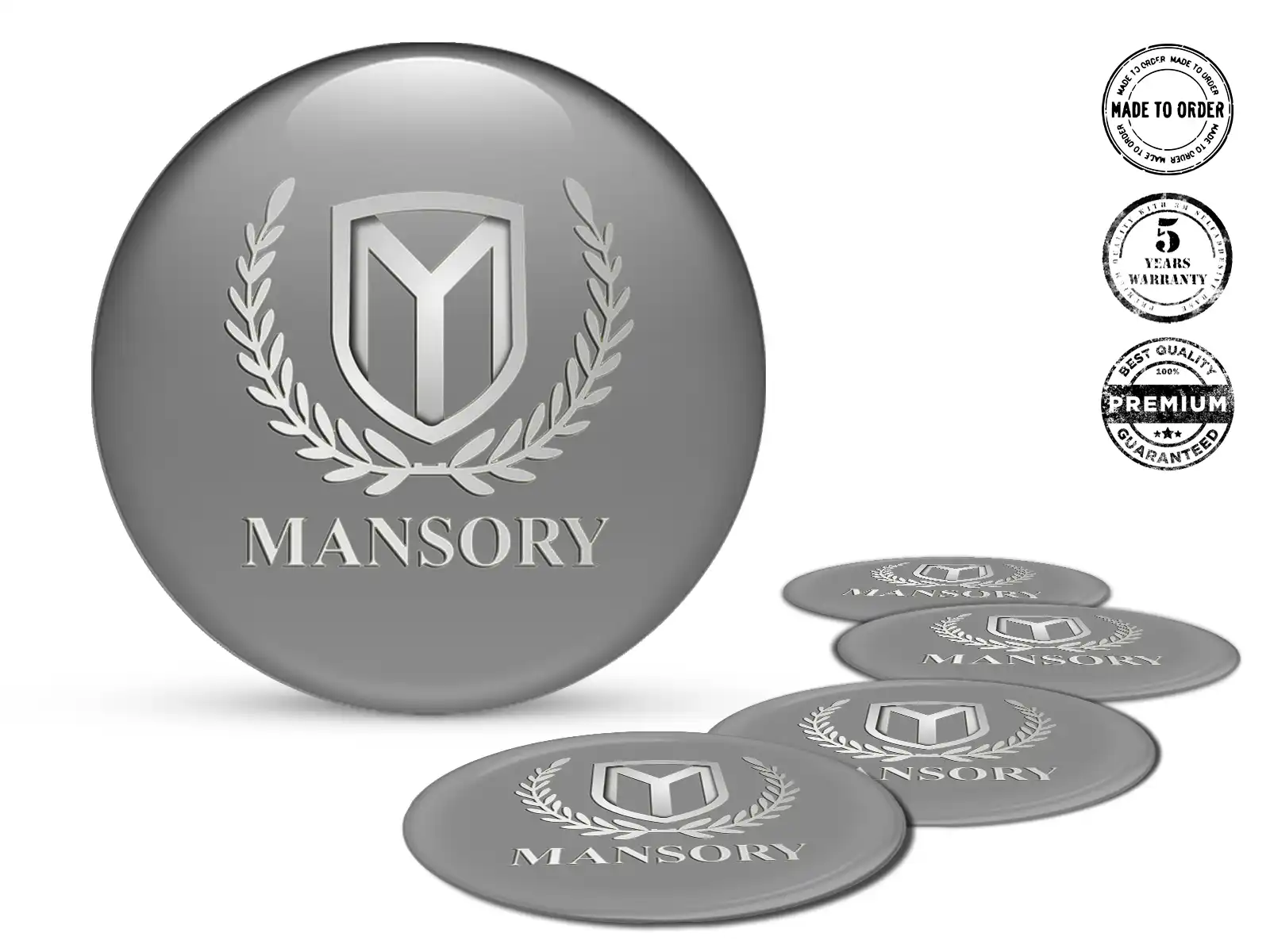 Mansory Radaufkleber Version Gewölbte Harzlabels